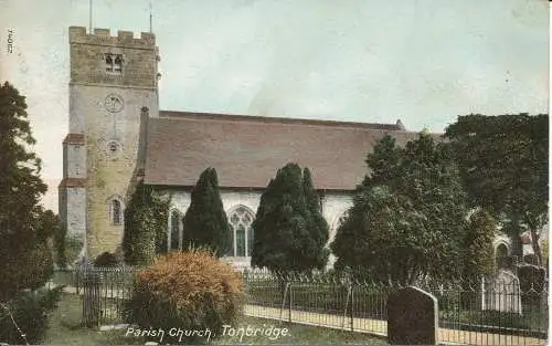 PC23805 Pfarrkirche. Tonbridge. Schraubenschlüssel. Nr 14062. 1907