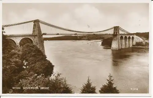 PC25811 Menai Hängebrücke. Valentinstag. Nr W.1273. RP