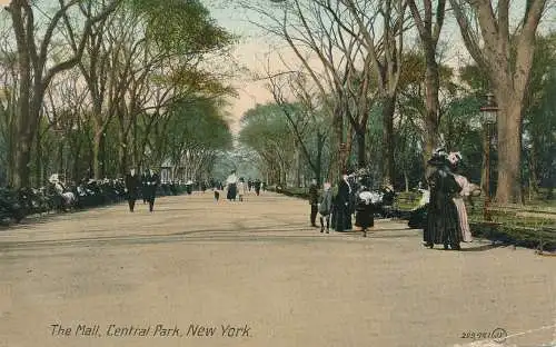 PC30276 The Mall. Central Park. New York. Valentinstag. 1910