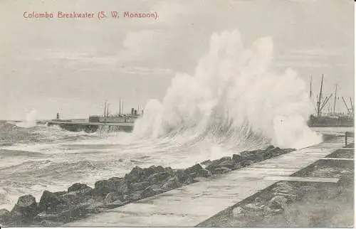 PC28032 Colombo Breakwater. S.W. Monsoon. Platte. Nr 3