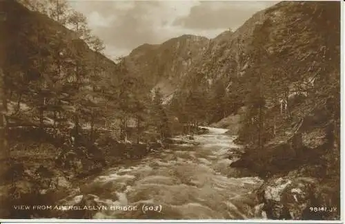 PC24435 Blick von der Aberglaslyn Bridge. Valentinstag. Nr 98141. RP