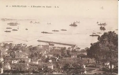 PC28431 Golfe Juan. L Escadre en Rade. Levy und Neurdein Reunis. Nr 32