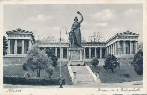 PC30281 München. Bavaria mit Ruhmeshalle. 1940