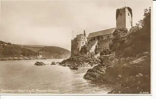 PC24609 Dartmouth Castle und St. Petrox Church. Kingsway. Nr S. 2858. RP