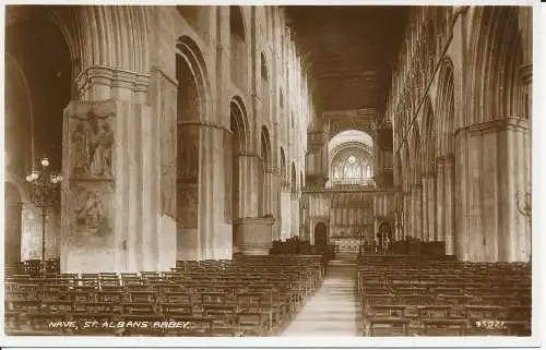 PC24600 Schiff. St. Albans Abbey. Valentinstag. Nr. 95021. RP