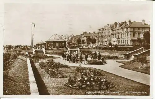 PC25223 Promenade Gardens. Clacton auf See. RP. 1931