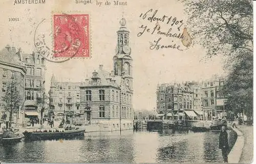 PC32060 Amsterdam. Singel. By de Munt. Reinicke und Rubin. 1907