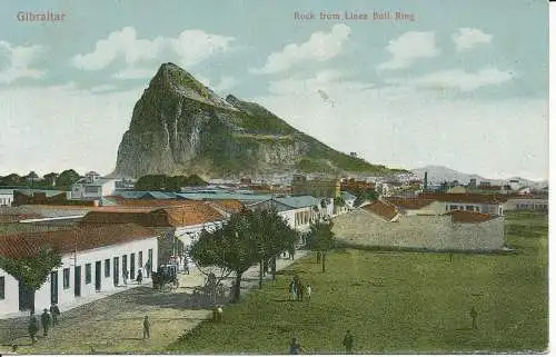 PC33792 Gibraltar. Rock von Linea Bull Ring. V. B. Cumbo