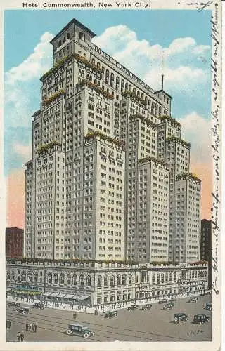 PC33632 Hotel Commonwealth. New York City. 1930