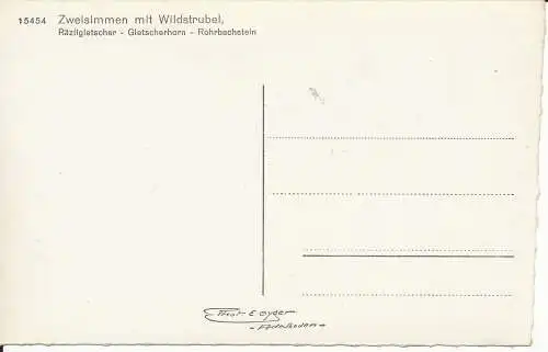 PC32340 Zweisimmen mit Wildstrubel. Gyger. Nr. 15454