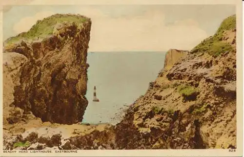 PC33322 Leuchtturm mit Strandkopf. Eastbourne. S. und E. Norman. Nr. 82B