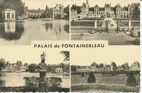 PC33825 Palais de Fontainebleau. Multi-View-Postkarte. L. Menard