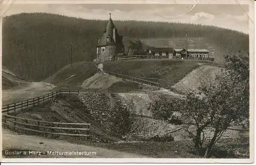 PC32121 Goslar a. Harz. Maltermeisterturm. Stengel. RP. 1947