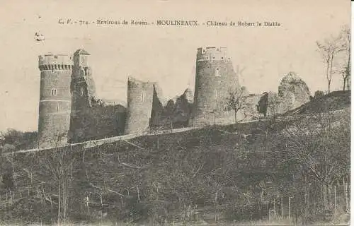 PC33450 Umgebung von Rouen. Mühlen. Schloss von Robert dem Teufel. C. V. Nr. 714