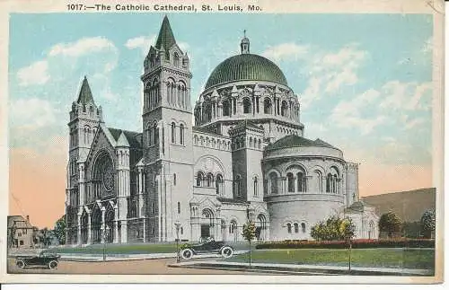 PC34128 Die katholische Kathedrale. St. Louis. Mo. Leuchtfeuer. Nr. 1017