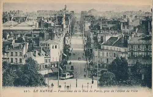 PC33801 Le Havre. Panorama der Rue de Paris aus dem Rathaus. Nr. 225