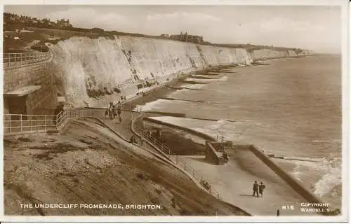 PC33369 The Undercliff Promenade. Brighton. Wardell. RP. 1954