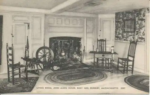 PC33902 Wohnzimmer. John Alden Haus erbaut 1653. Duxbury. Massachusetts. Americ