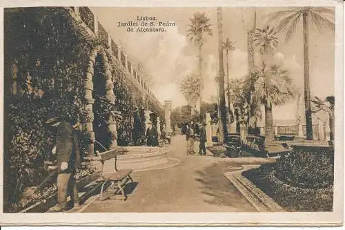 PC3343 Lissabon. Jardim de S. Pedro de Alcantara. G. und F