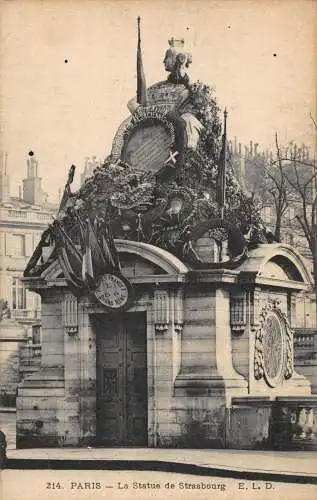 PC30042 Paris. Die Statue von Straßburg. E.L.D. 214. Hopkins