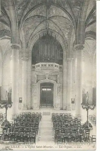 PC33885 Lille. Die Kirche Saint Maurice. Die Orgeln. LL. Nr. 102. 1907