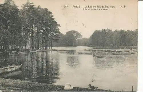 PC34184 Paris. See des Boulogne-Holzes. A. S.Nr. 287