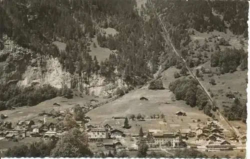 PC32133 Lauterbrunnen. Dorfpartie. Schild. Nr. 1281. 1947