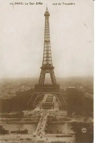 PC339910 Paris. Der Eiffelturm. Blick auf den Trocadero. Nr. 110