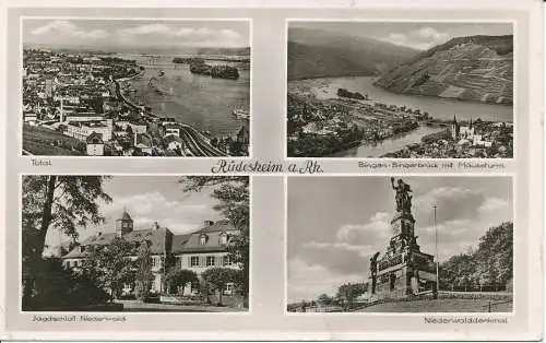 PC32215 Rudesheim a. Rh. Multi-View-Postkarte. Jahre Cramers. 1951