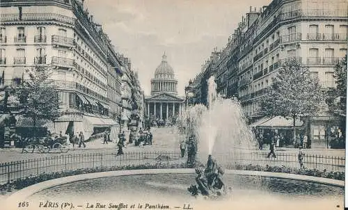 PC31987 Paris. Die Rue Soufflot und das Pantheon. Levy Fils. Nr. 165. B. Hopkins