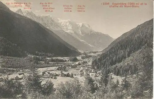 PC33506 Argentiere 1250 m und die Mont-Blanc-Kette. Photoglob