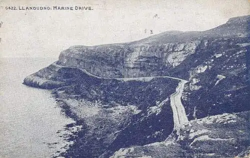 PC33353 Llandudno. Marine Drive. Photochrom. Wedgwood. Nr. 6422