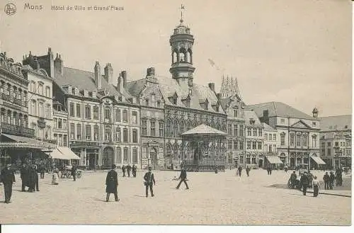 PC34327 Mons. Hotel de Ville und Grand Place. Ern. Thill