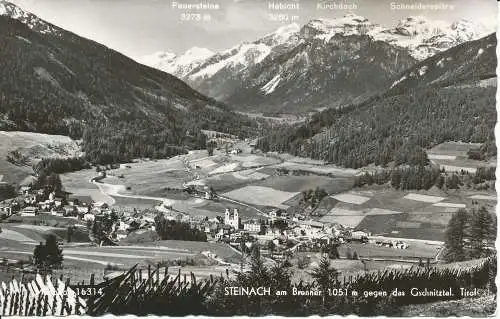 PC32079 Steinach am Brenner 1051m Gegen das Gschnitztal. Tirol. Schollhorn. Meine