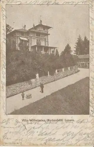 PC31755 Villa Wilhelmina. Reckenbuhl Luzern. 1909