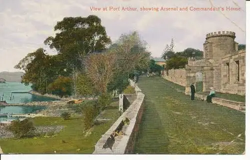 PC33694 Ansicht in Port Arthur mit Arsenal- und Kommandantenhaus. Valentinstag