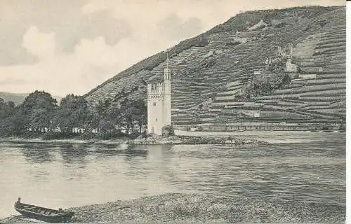 PC32267 Mauseturm bei Bingen. Karl Rud. Bremer. Nr. 350