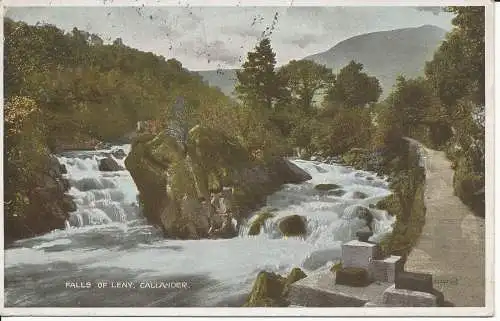 PC33138 Falls of Leny. Callander. Valentinstag. Carbofarbe. 1934