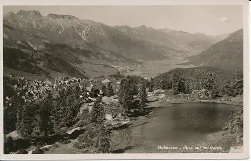 PC34031 Hahnensee. Blick auf St. Moritz. Flury. Nr. 2160. RP