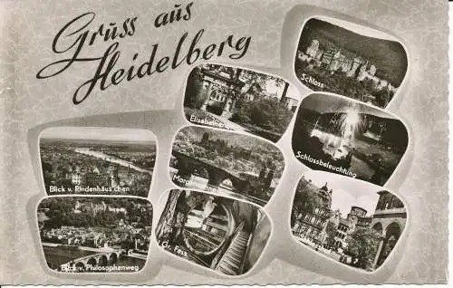 PC32356 Gruss aus Heidelberg. Multi-View. Edm. v. König. 1962