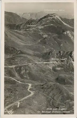 PC31883 Blick vom Hochtor. Gr. Glockner Hochalpenstraße. 1949