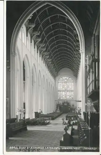 PC34491 Bury St. Edmunds Cathedral mit Blick nach Westen. Judges Ltd. Nr. 26415. RP