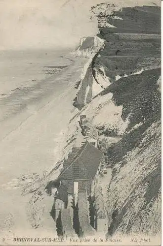 PC34383 Berneval Sur Mer. Aufnahmeansicht der Klippe. ND. Nr. 9. 1913