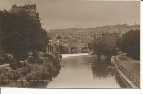 PC34457 Bad. Pulteney Bridge und Wehr. Judges Ltd. Nr. 3636. RP