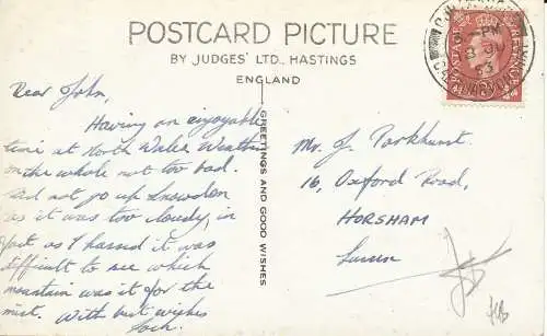 PC34601 Top of Llanberis Pass. Judges Ltd. Nr. 5092. RP