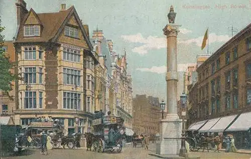 PC34761 Kensington. High Street. 1907