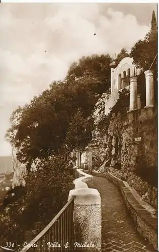 PC31920 Capri. Villa S. Michele. Vincenzo Carcavallo. RP. 1947