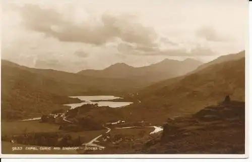 PC34533 Capel Curig und Snowdon. Judges Ltd. Nr. 9233. RP