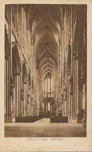 PC34314 Koln. Dom Inneres. Fotografieren. 1919