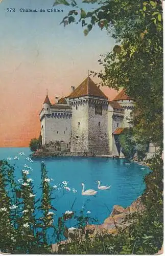 PC33890 Chateau de Chillon. Fototypie